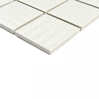 Мозаика Nevada Bonaparte белая 30,6см*30,6см*6мм (1уп/18шт/) рельефная, глянцевая, м2