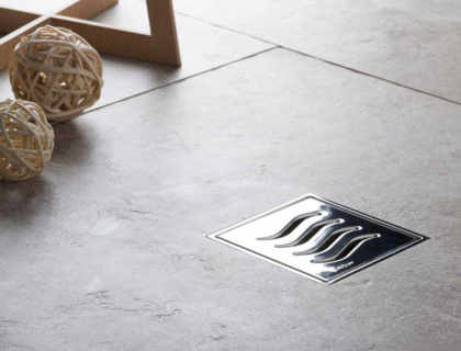 13000071 Точечный трап 150х150 мм Confluo Standard Tide 2 Mask , металл с перфорацией Tide (Волна), с рамкой Исполнение: Хром  13000071 Точечный трап 150х150 мм Confluo Standard Tide 2 Mask , металл с перфорацией Tide (Волна), с рамкой Исполнение: Хром