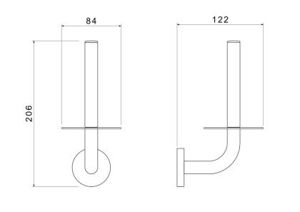 Бумагодержатель для запасного рулона AQUATEK AQ4207CR ОБЕРОН