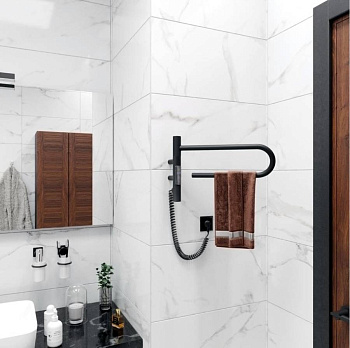 Полотенцесушитель электрический Vincea VTD-1P1BE 39x25, черный, таймер Полотенцесушитель электрический Vincea VTD-1P1BE 39x25, черный, таймер