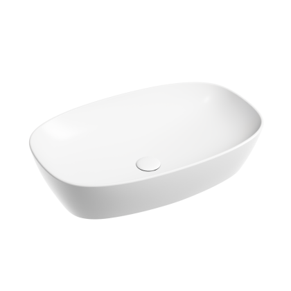 Умывальник чаша накладная овальная (цвет Белый Матовый) Element 600*380*138мм