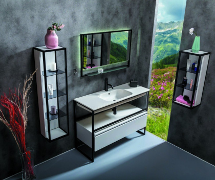 Столешница моноблок Vallessi 120 глянец белая керамика Столешница моноблок Vallessi 120 глянец белая керамика