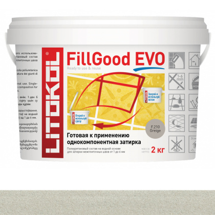 Затирка полиуретановая FILLGOOD EVOF.210 GREIGEO 2кг Затирка полиуретановая FILLGOOD EVOF.210 GREIGEO 2кг