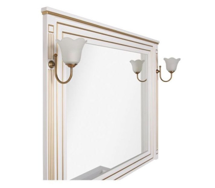 Зеркало Aquanet Паола 120 белый/золото Зеркало Aquanet Паола 120 белый/золото