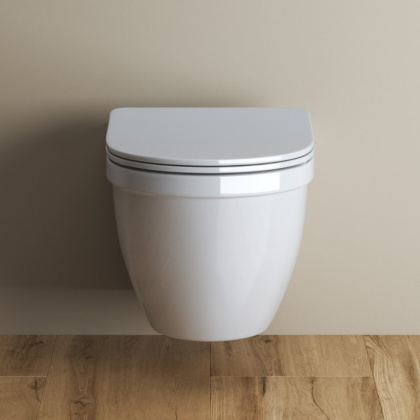 LOTO Унитаз подвесной с сиденьем дюропласт soft close BB070CHR/SC LOTO Унитаз подвесной с сиденьем дюропласт soft close BB070CHR/SC