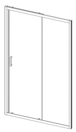 Душевая дверь Alpha VDS-3AL100MT, 1000, хром, стекло текстурное