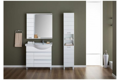 Шкаф-пенал для ванной Aquanet Доминика 35 белый Шкаф-пенал для ванной Aquanet Доминика 35 белый