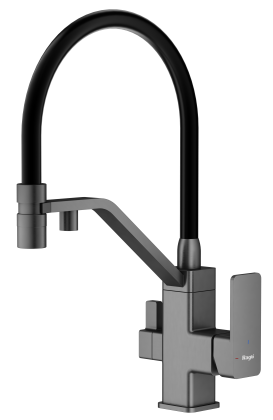 Смеситель Raglo для кухни со съемным гибким изливом, с магнитным фиксатором излива, с подключением фильтра питьевой воды R85.62