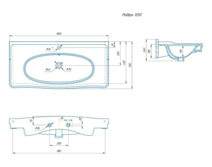 Раковина Kirovit Модерн 105  Раковина Kirovit Модерн 105