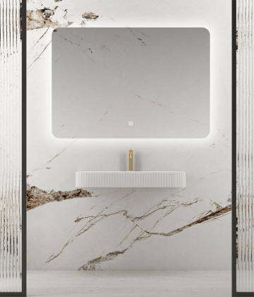 Зеркало LED VLM-3BE120 1200х800 c сенсорным выключателем и диммером Зеркало LED VLM-3BE120 1200х800 c сенсорным выключателем и диммером