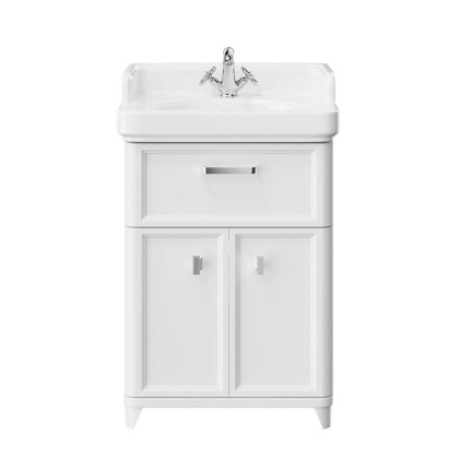 PO.M.60.1\WHT Тумба POMPEI напольная с ящиком и дверцами 60, белая глянцевая PO.M.60.1\WHT Тумба POMPEI напольная с ящиком и дверцами 60, белая глянцевая