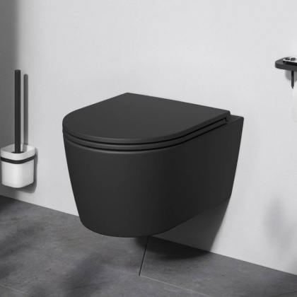 C8F1700MBSC Func подвесной унитаз 49 см FlashClean с сиденьем микролифт, черн мат C8F1700MBSC Func подвесной унитаз 49 см FlashClean с сиденьем микролифт, черн мат