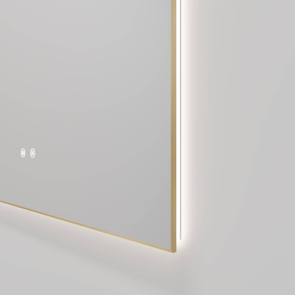Зеркало LED VLM-4F120BG-2 1200х800 c сенсорным выключателем, антизапотевание, брашированное золото