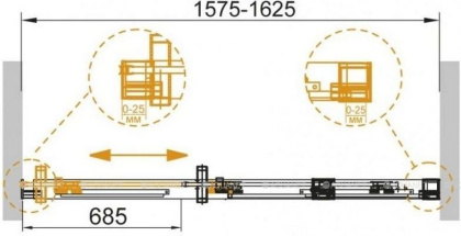 DUET SOFT-BF-1-160-C-Cr Душевая дверь с доводчиками