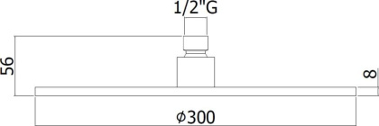 Верхний душ Paffoni Synkro King 30 ZSOF079NO Верхний душ Paffoni Synkro King 30 ZSOF079NO