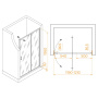 Душевая дверь 120*195 RGW LE-103-B Чёрный/Прозрачное/6 мм