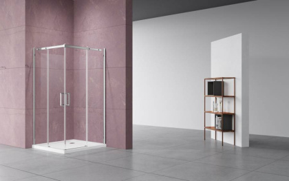 Душевой уголок Dice VSS-4D900CL, 900*900, хром, стекло прозрачное