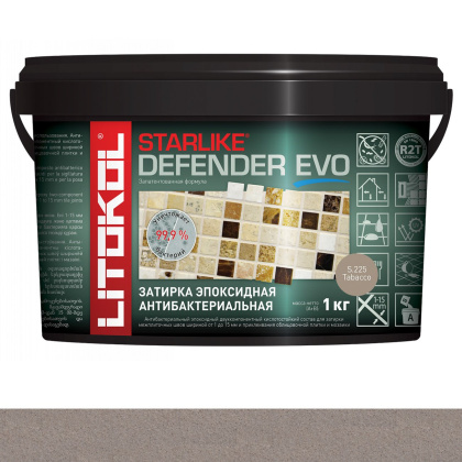 Затирка эпоксидная STARLIKE DEFENDER EVO, S.225 TABACCO 1кг Затирка эпоксидная STARLIKE DEFENDER EVO, S.225 TABACCO 1кг