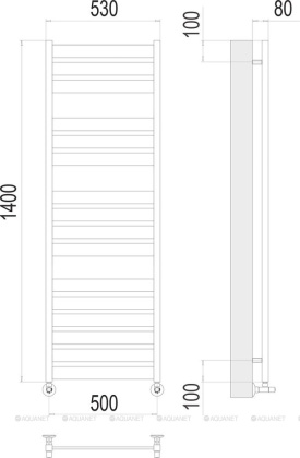 Полотенцесушитель Terminus Латте П16 500х1400 Полотенцесушитель Terminus Латте П16 500х1400