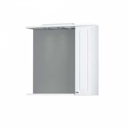 M41MPR0751WG Palace One, зеркало, частично зеркальный шкаф, правый, 75 см, с подсветкой, Белый, глян M41MPR0751WG Palace One, зеркало, частично зеркальный шкаф, правый, 75 см, с подсветкой, Белый, глян