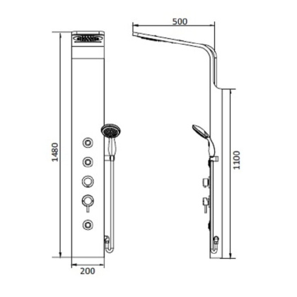 Душевая панель RGW Shower Panels SP-06 21140106-10 Матовый хром Душевая панель RGW Shower Panels SP-06 21140106-10 Матовый хром