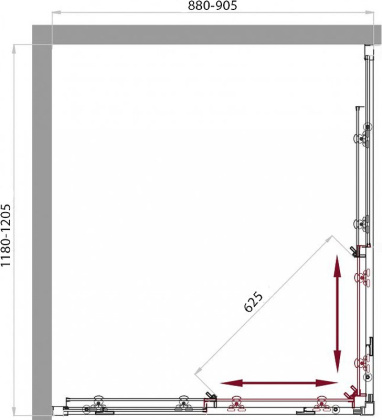 Душевой уголок BelBagno SELA-AH-2-120/90-C-Cr Душевой уголок BelBagno SELA-AH-2-120/90-C-Cr