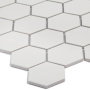 Керамическая мозаика, Hexagon small White Matt 51x59, Geometry
