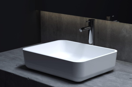 Раковина Salini GLORIA 309 1102209MRF S-Stone покраска по RAL полностью, накладная, матовая Раковина Salini GLORIA 309 1102209MRF S-Stone покраска по RAL полностью, накладная, матовая