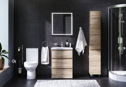 Полный комплект в ванную комнату GEM, 61х43х85 см, бежевый, UK91SA