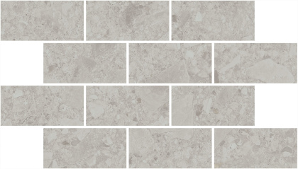 Декор Чеппо ди Гре мозаичный серый светлый матовый обрезной 34,6x20x0,9