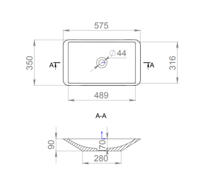 Раковина Salini CALLISTA 107 1101107GRF S-Sense покраска по RAL полностью, накладная, глянцевая Раковина Salini CALLISTA 107 1101107GRF S-Sense покраска по RAL полностью, накладная, глянцевая