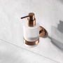 Стеклянный диспенсер для жидкого мыла с настенным держателем, розовое золото A85A36944