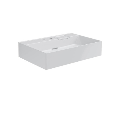 Раковина LOGICA мебельная\подвесная с двумя отверстиями 70, белая глянцевая