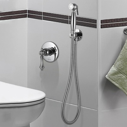 Гигиенический душ со смесителем Rose R0105, хром