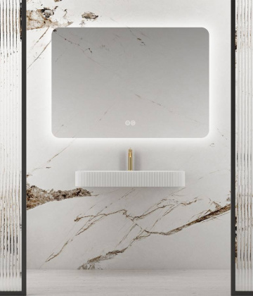 Зеркало LED VLM-3BE120-2 1200х800 c сенсорным выключателем и диммером, антизапотевание Зеркало LED VLM-3BE120-2 1200х800 c сенсорным выключателем и диммером, антизапотевание