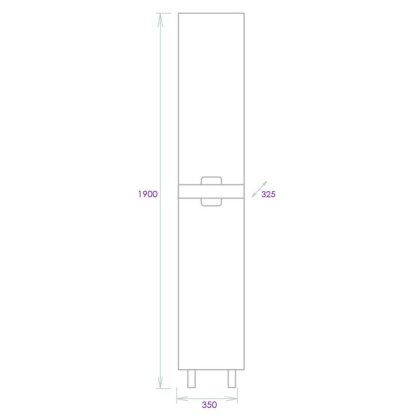Пенал Onika Харпер 35 напольный, белый/кастелло, универсальный Пенал Onika Харпер 35 напольный, белый/кастелло, универсальный