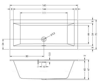 Акриловая ванна  RETHING CUBIC 160x70 R PULG&PLAY RIHO FALL Акриловая ванна  RETHING CUBIC 160x70 R PULG&PLAY RIHO FALL
