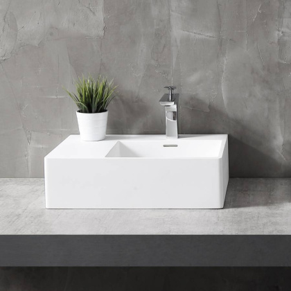 Раковина подвесная ABBER Stein AS2644 R белая матовая Раковина подвесная ABBER Stein AS2644 R белая матовая