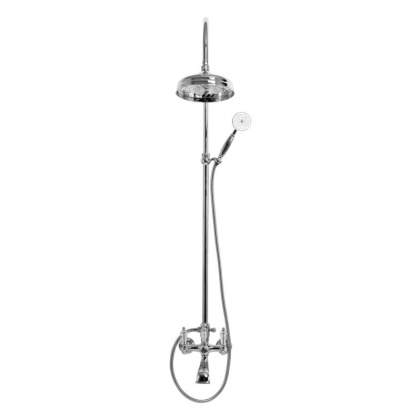 DIAMOND-CVD-01-Sw Душевая стойка со смесителем для ванны Исполнение: Хром, Ручки: Swarovski  DIAMOND-CVD-01-Sw Душевая стойка со смесителем для ванны Исполнение: Хром, Ручки: Swarovski