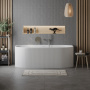 Акриловая ванна BELBAGNO BB412-1700-800-MATT, пристенная, белая матовая
