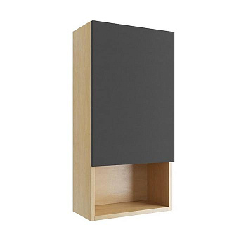 Шкаф подвесной с дверцей EXCELLENT Tuto 40 см (черный/дуб) левый Шкаф подвесной с дверцей EXCELLENT Tuto 40 см (черный/дуб) левый