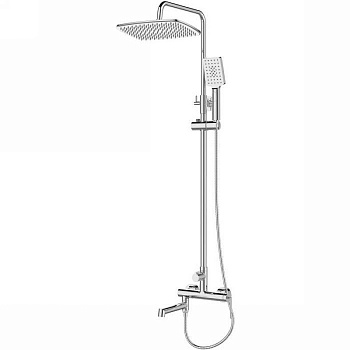 ACQUA Душевая стойка со смесителем для ванны, верхним и ручным душем, хром ACQUA-VSCM-CRM ACQUA Душевая стойка со смесителем для ванны, верхним и ручным душем, хром ACQUA-VSCM-CRM