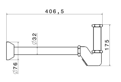 Сифон для раковины с декоративной накладкой потертая бронза