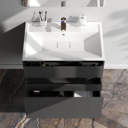 База под раковину подвесная, 60х80,8х49,2 см, серая, M50AFHX0803GM