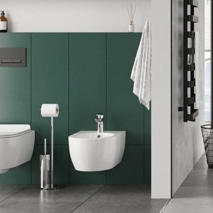 Ершик напольный с бумагодержателем EXCELLENT Kobo (хром) Ершик напольный с бумагодержателем EXCELLENT Kobo (хром)