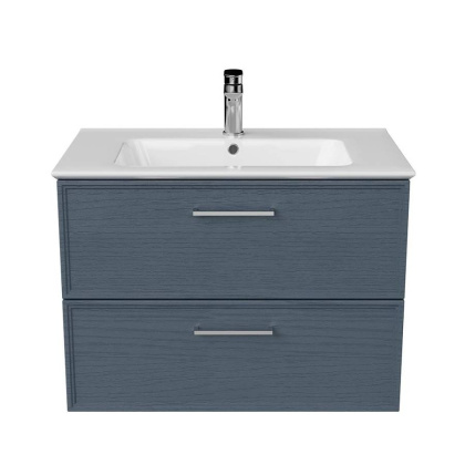 Тумба PIANO Classic подвесная 75 см, 2 ящика, ясень синий матовый PIA.CL.75\BLU.M