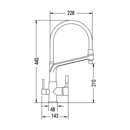 Смеситель для кухни, латунь R658Y
