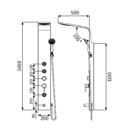 Душевая панель RGW Shower Panels SP-05 21140105-03 Белый