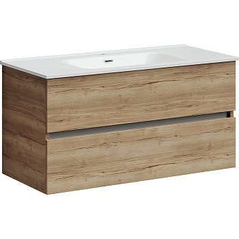 Тумба подвесная SANCOS Urban 990х450х550, c двумя ящиками оснащенными доводчиками, дуб галифакс натуральный , арт. UR100EG Тумба подвесная SANCOS Urban 990х450х550, c двумя ящиками оснащенными доводчиками, дуб галифакс натуральный , арт. UR100EG