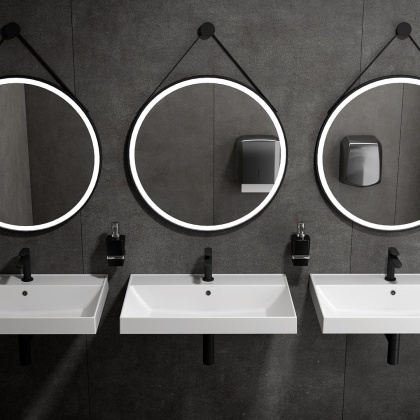 Раковина CUBO подвесная/мебельная 70, белая глянцевая